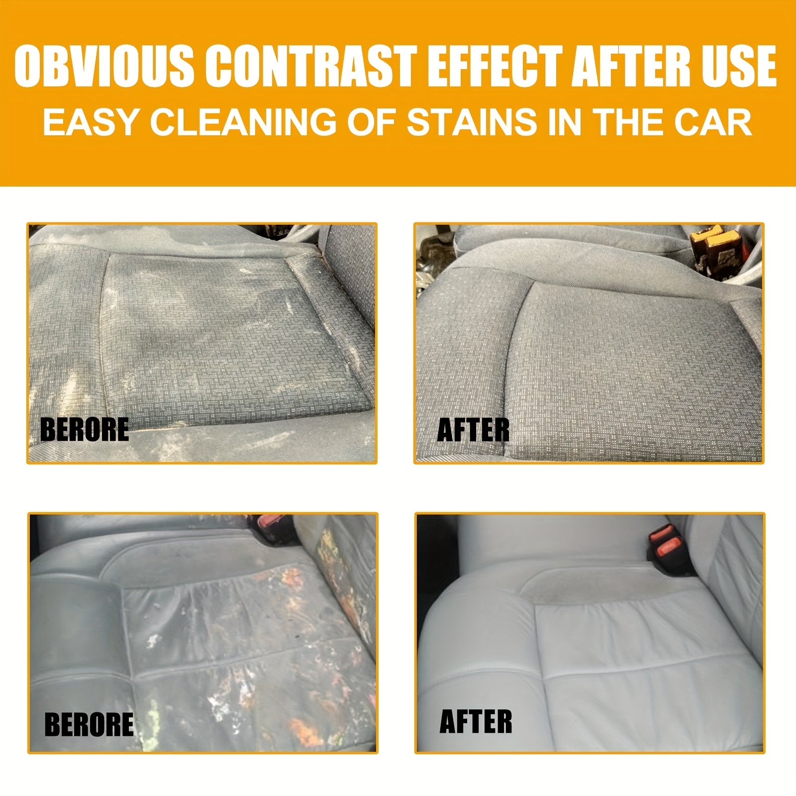2pcs Foam Cleaner Anti Aging Cleaning for Car Interior Surfaces