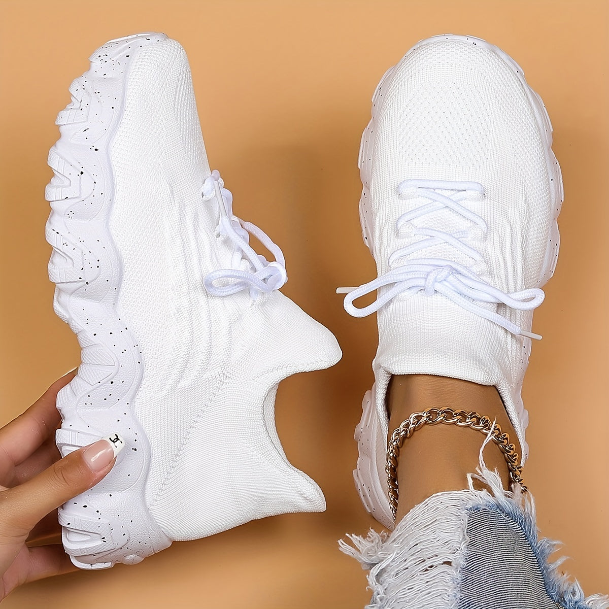 Women's Mesh Breathable Chunky Sneakers Lightweight Sport Shoes