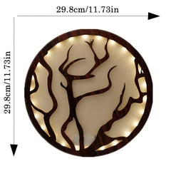 Retro Wooden Hanging LED Life Tree Lamp Home Decoration