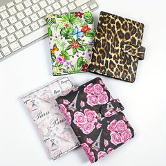 Leopard Print PU Leather Passport Holder - Lightweight Portable Case