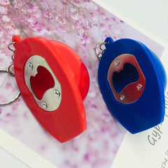 Funny Mini Helmet Keychain Bottle Opener Key Ring