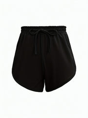 Lace Up Lounge Bottoms Soft Elastic Waistband Shorts Womens Loungewear