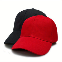 2pcs Solid Baseball Cap Lightweight Sunshade Dad Hats Couple Sun Hat