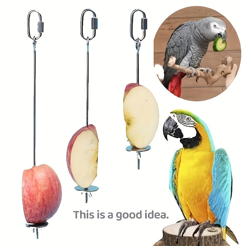 Parrot Stainless Steel Fruit Fork Corn Fork Pet Bird Supplies