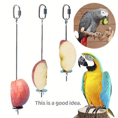Parrot Stainless Steel Fruit Fork Corn Fork Pet Bird Supplies