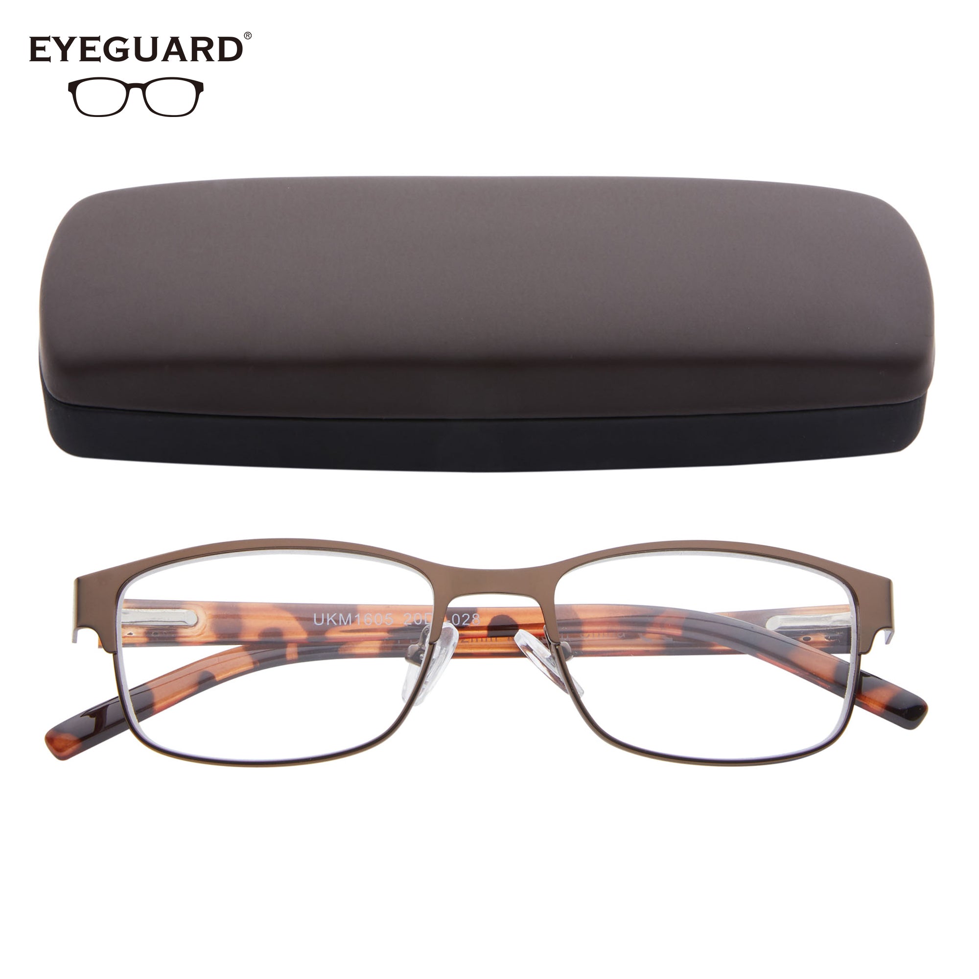 EYEGUARD Mens Reading Glasses Lightweight Metal Readers