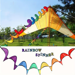 Rainbow Spiral Windmill Windsock Flag Tent Garden Decor Outdoors Toy