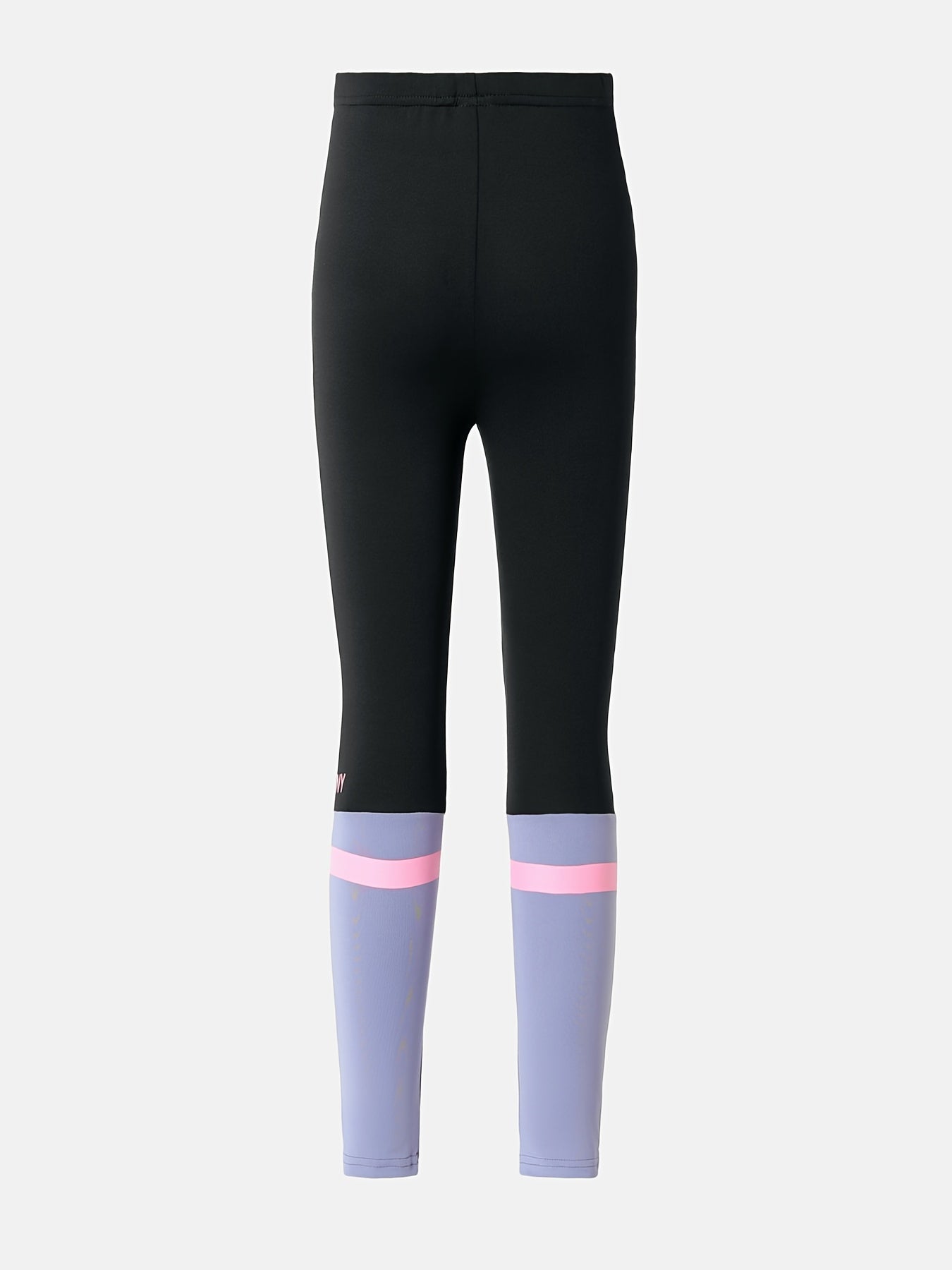 Girls Colorblock Stretch Sports Legging Pants Skinny Fit Yoga Pants