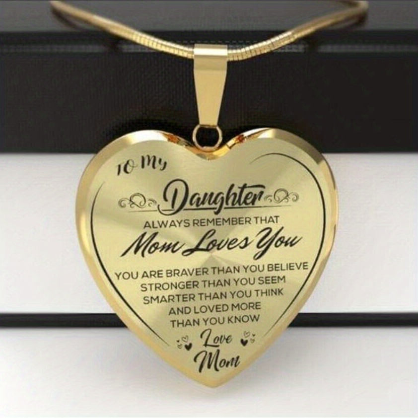 Peach Heart Necklace Your Love Will Not Stop Women Jewelry