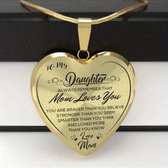 Peach Heart Necklace Your Love Will Not Stop Women Jewelry