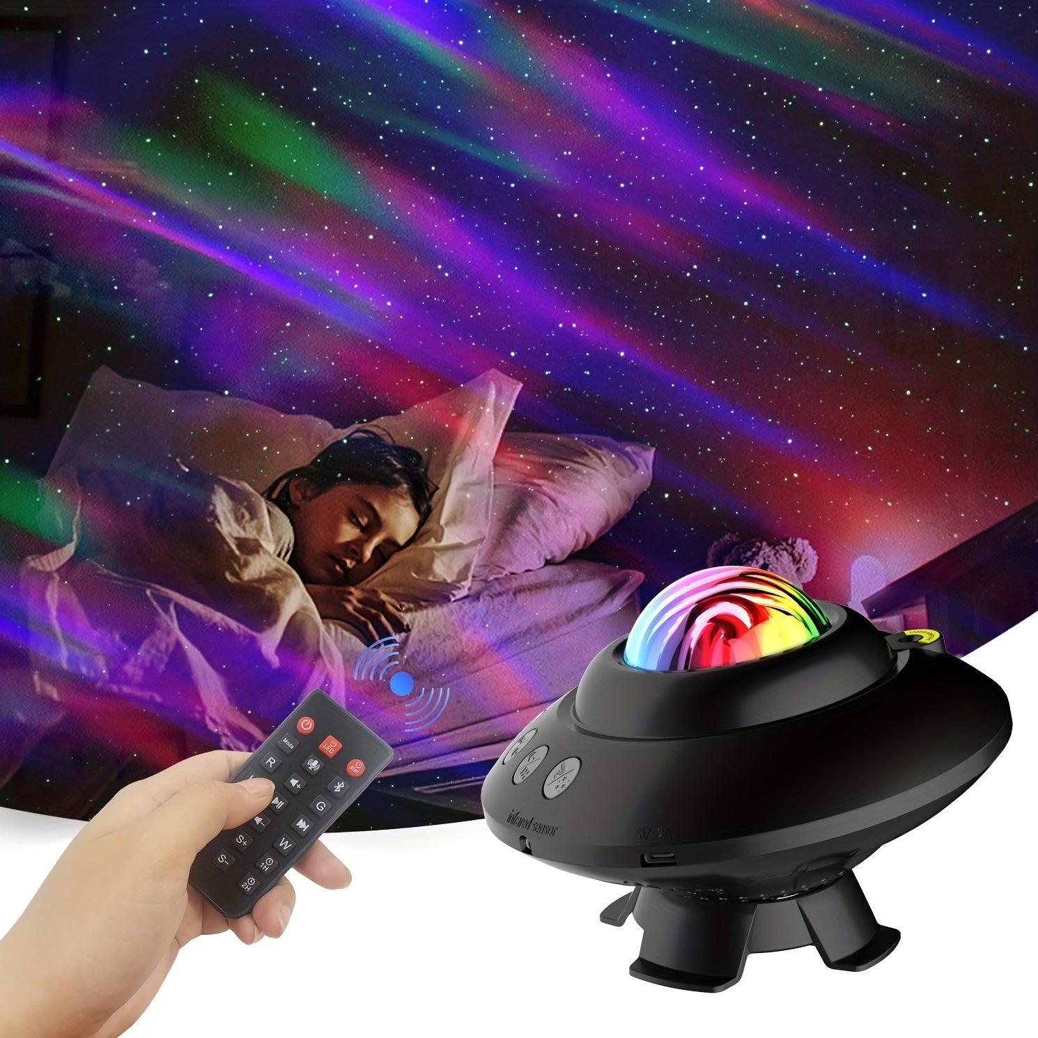 Aurora Night Light Starry Night Projector Remote Control Boys Gift