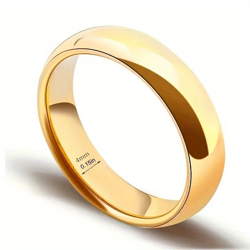 Men's Silver Stainless Steel Ring Wedding Bands Couple's Faux Jewelry