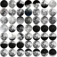 50pcs Moon Phase Series Graffiti Stickers for Motorcycles Laptops Desktops