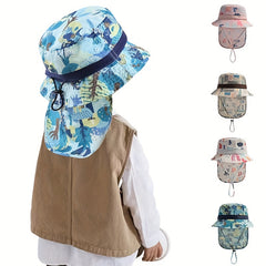 Kids Sunscreen Beach Hat Adjustable Baby Fisherman Hat