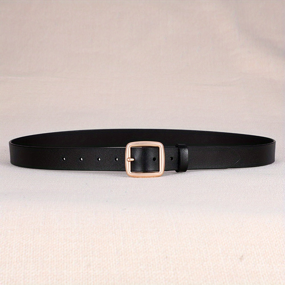 Leather Belt Square Pin Buckle Belt for Women