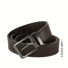 Cowhide Leather Men's Belt Classic Alloy Buckle Business Jeans All match Pants