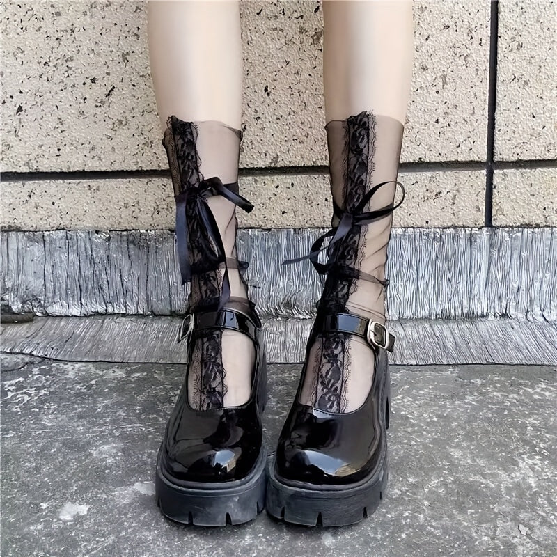 Lace Mesh Socks Sweet & Lolita Sheer Socks Women's Stockings