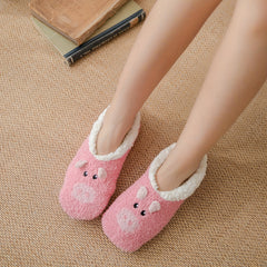 Fuzzy Slipper Socks Soft & Warm Low Cut Ankle Socks Women's Stockings