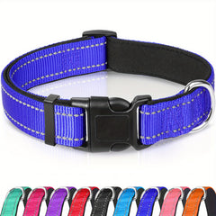 JOYTALE Reflective Dog Collar Neoprene Padded Nylon Pet Collar for Safety