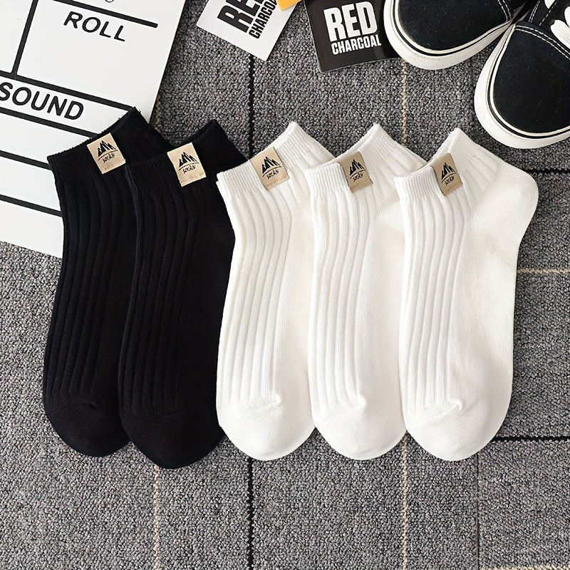 5 Pairs Women's Crew Socks - Comfy & Breathable Low Cut Ankle Stockings