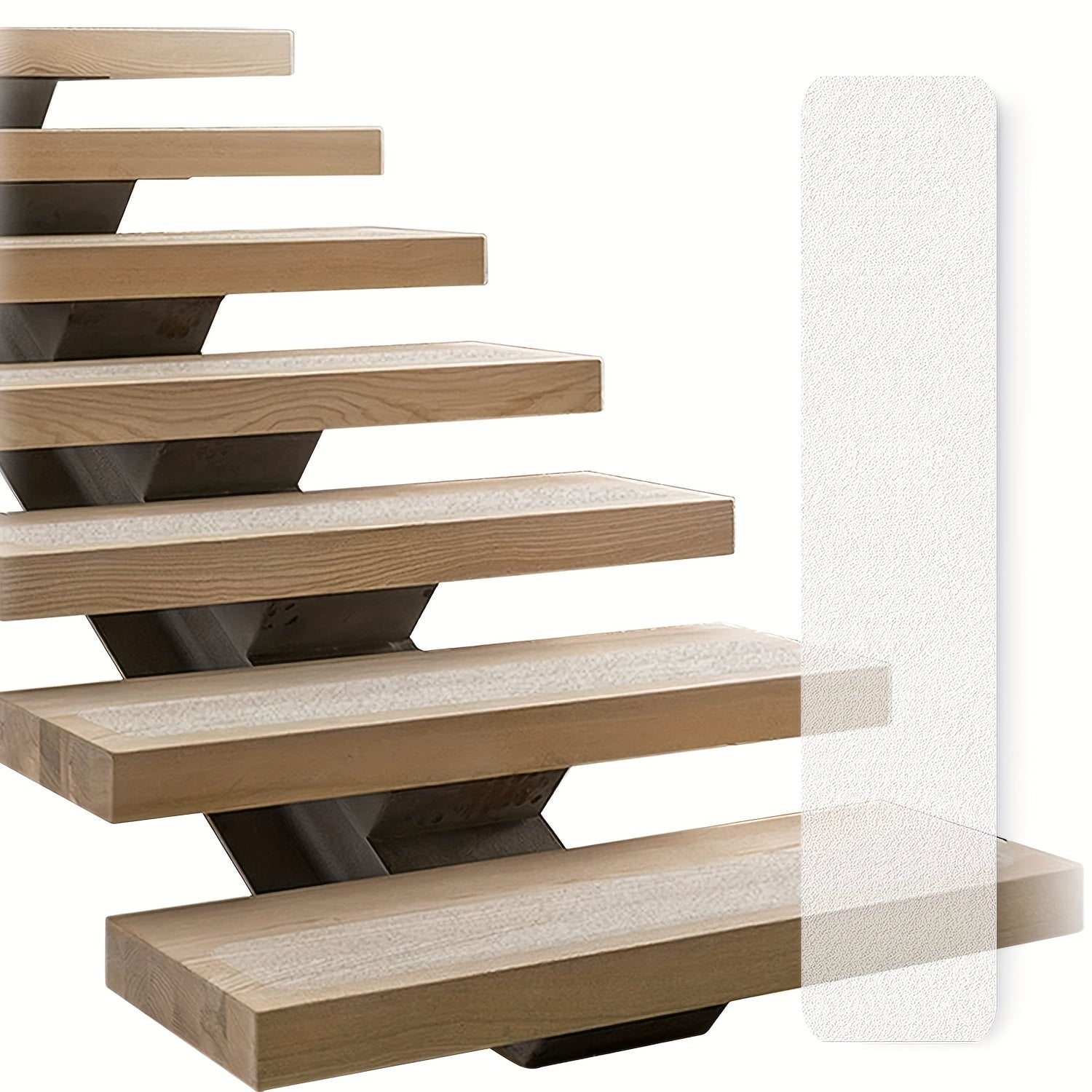 15pcs Non Slip Stair Treads Pre Cut Transparent Strips for Safety & Traction