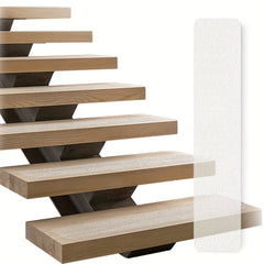 15pcs Non Slip Stair Treads Pre Cut Transparent Strips for Safety & Traction