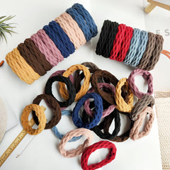 20pcs Multicolor Hair Tie Fancy Textured Elastic Headbands Hair Rope
