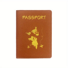 Map Pattern Passport Cover Holder Travel Case Unisex