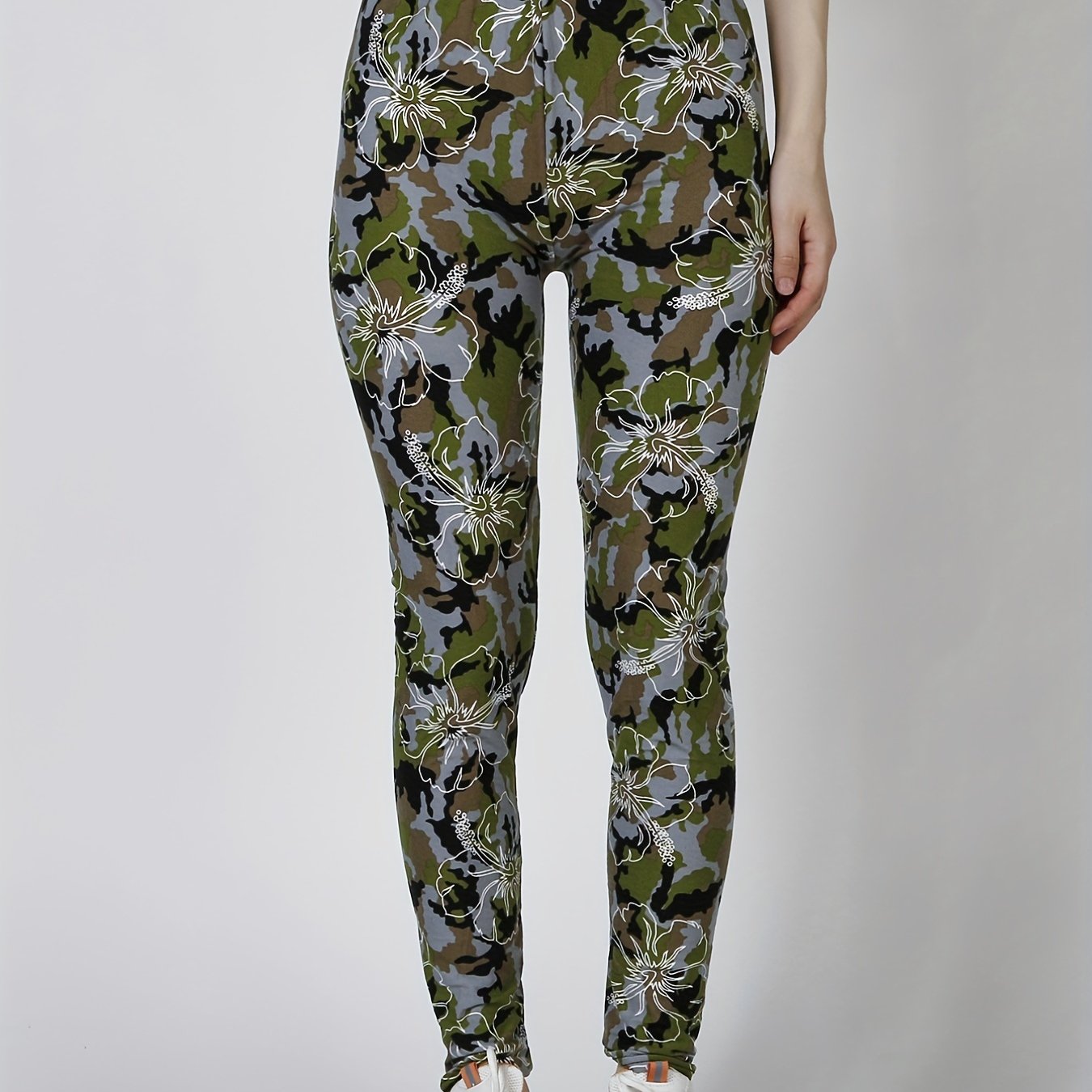 Women's Floral Printed Yoga Pants High Waist Sweatpants Leggings