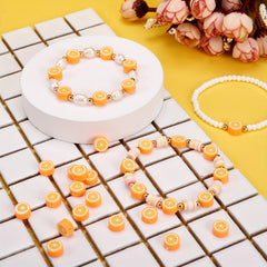 50pcs Orange Polymer Clay Slice Beads DIY Jewelry Accessories