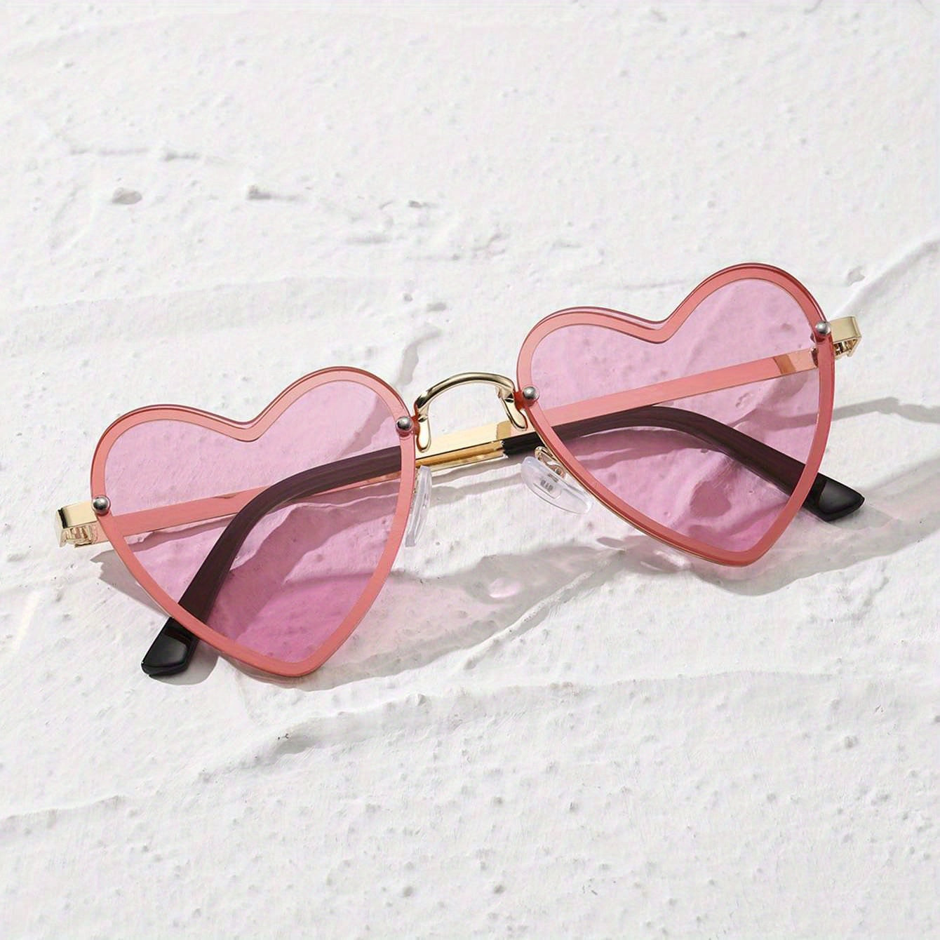 Heart Sunglasses Metal Frame UV400