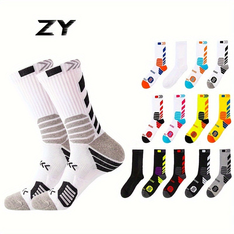 Kids Basketball Sports Socks, Sweat Absorbent, Breathable Long Socks
