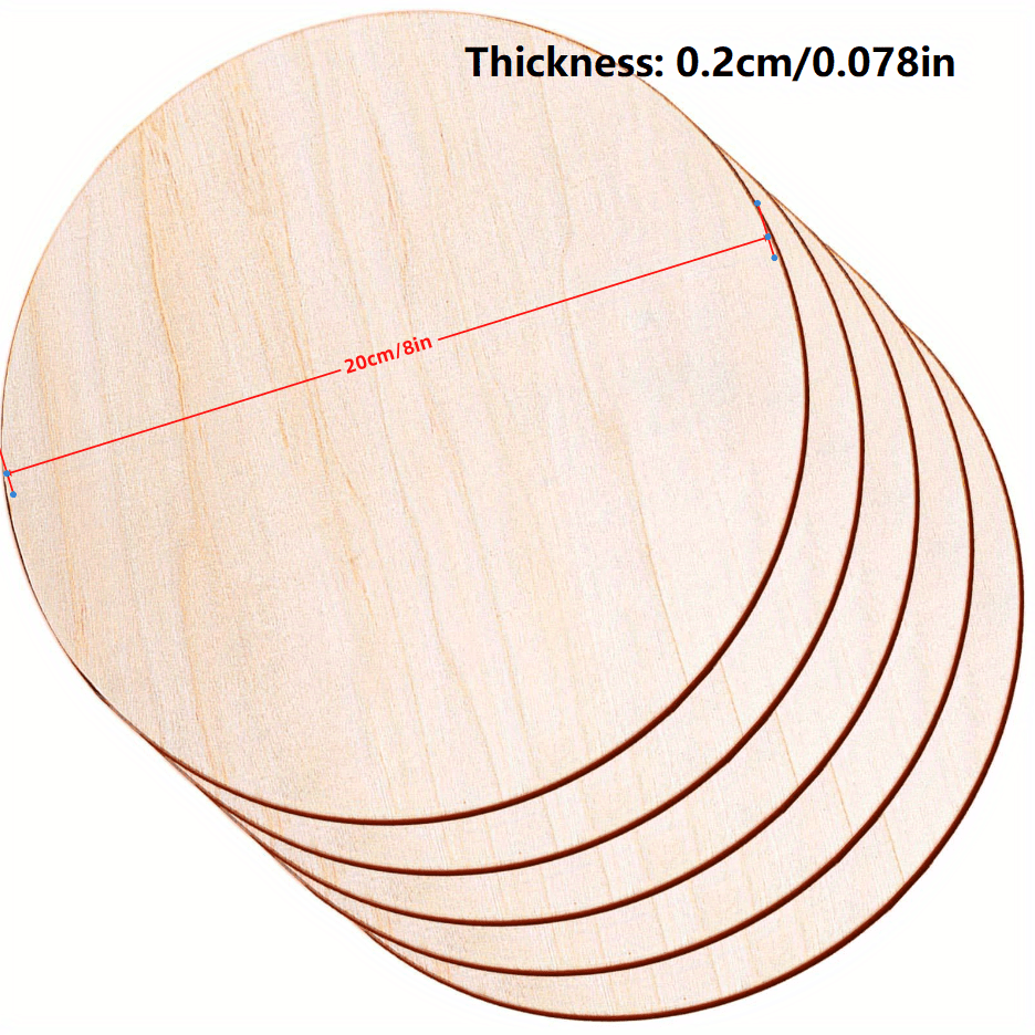 5pcs 15 20 Raw Wooden Circles Blank Round Wood Slices DIY Crafts Ornaments