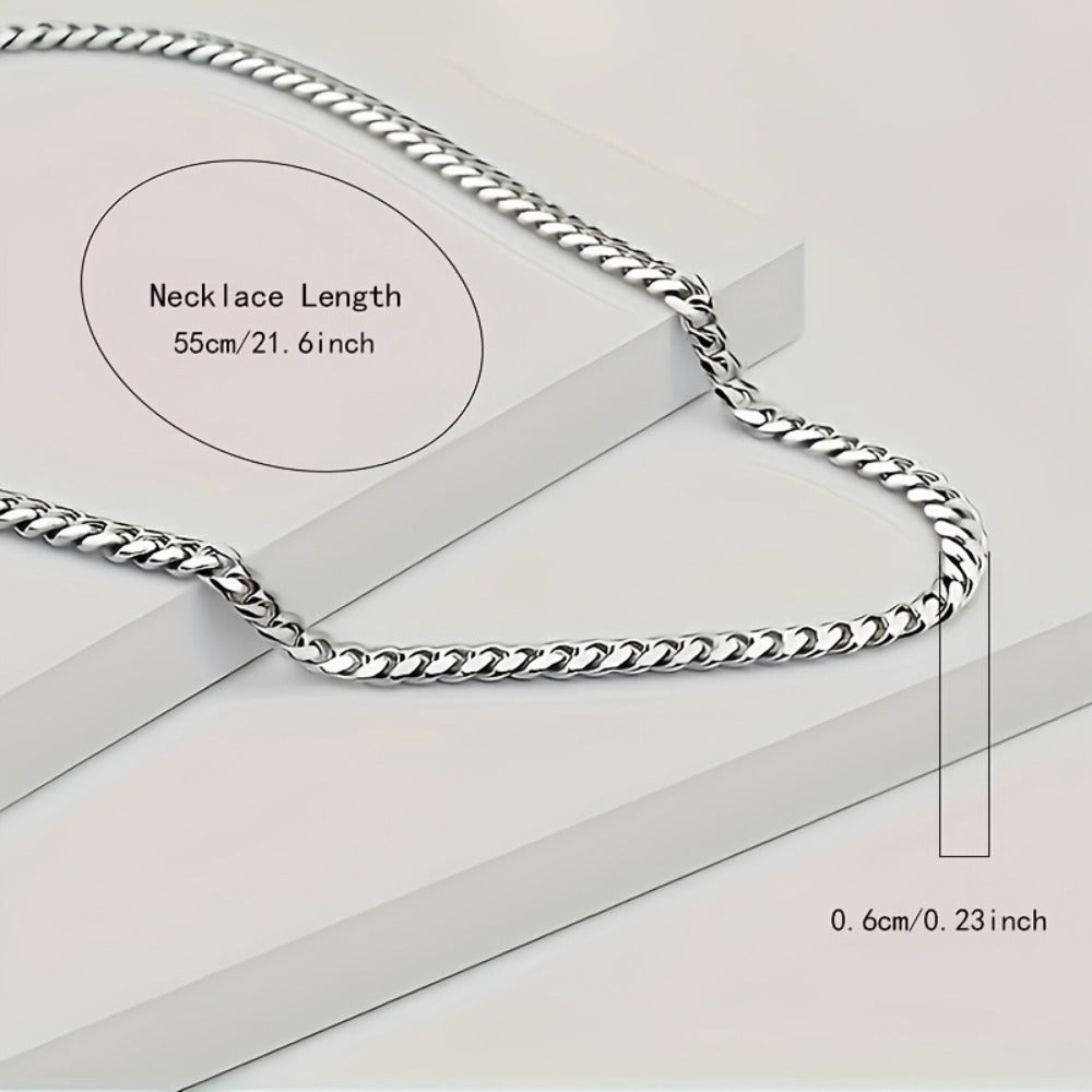 Cuban Chain Link Necklace for Boyfriend Gift Boxed