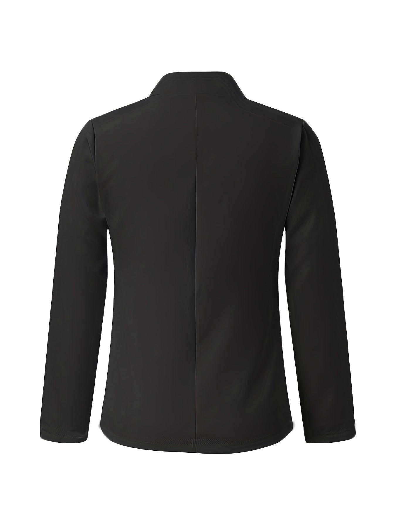 Solid Open Front Jacket for Women's Business Attire