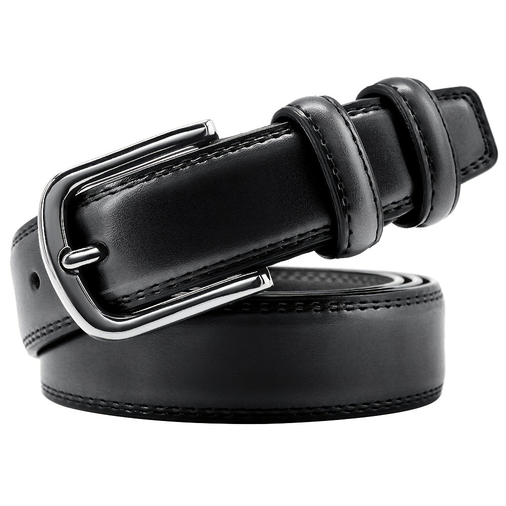 Men's Pin Buckle Belt Dress Adjustable Casual Business Metal Buckle Belt