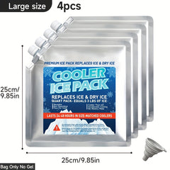 3pcs 4pcs Reusable Ice Pack Keep Cooler Bags Fresh