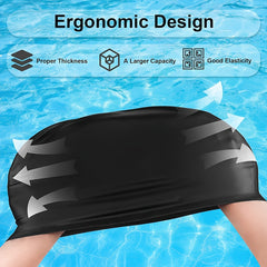 Silicone Swimming Cap for Long Hair Waterproof Swim Accessory
