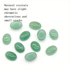 Natural Crystal Oval Ring Face DIY Inlaid Stone Jewelry