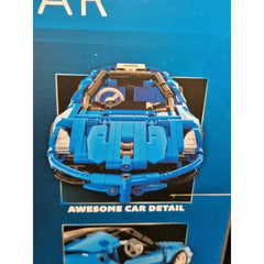 Block Tech Car Building Set 300 Pieces Build Your Own Car Kit Pull Back Motor