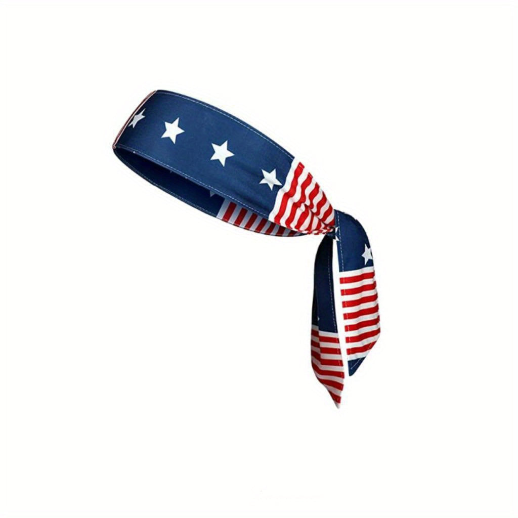 American Flag Hairband Sweatband for Yoga Running Unisex