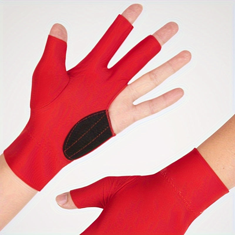 Left Handed Billiard Snooker Gloves Three Finger Fingerless Billiard Gloves