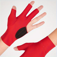 Left Handed Billiard Snooker Gloves Three Finger Fingerless Billiard Gloves
