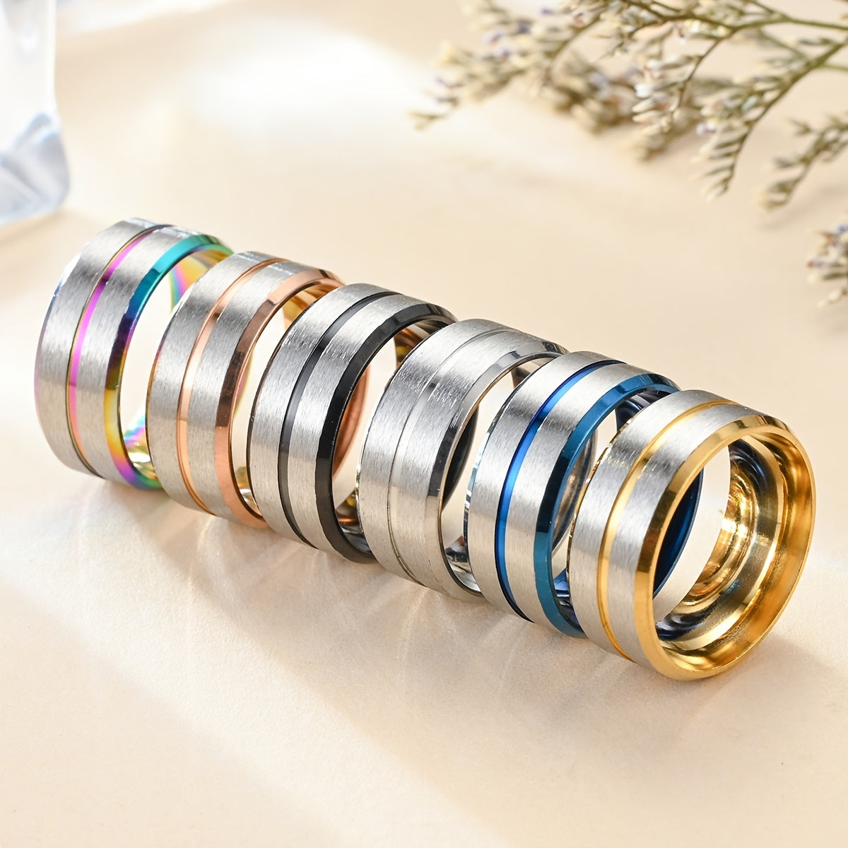 Men's Stainless Steel Ring for Casual Wear
