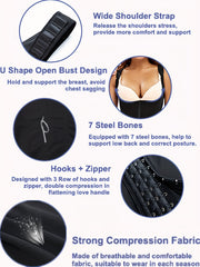 Zipper Shaping Tank Top Waist Trainer Tummy Control Slimmer Open Bust