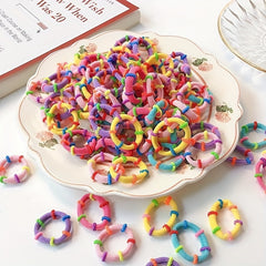 Mixed Ice Cream Hair Ring 50pcs 100pcs Hair Accessory