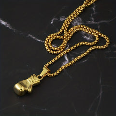 Hip Hop Boxing Gloves Charm Golden Silver Plated Vintage Victory Pendant