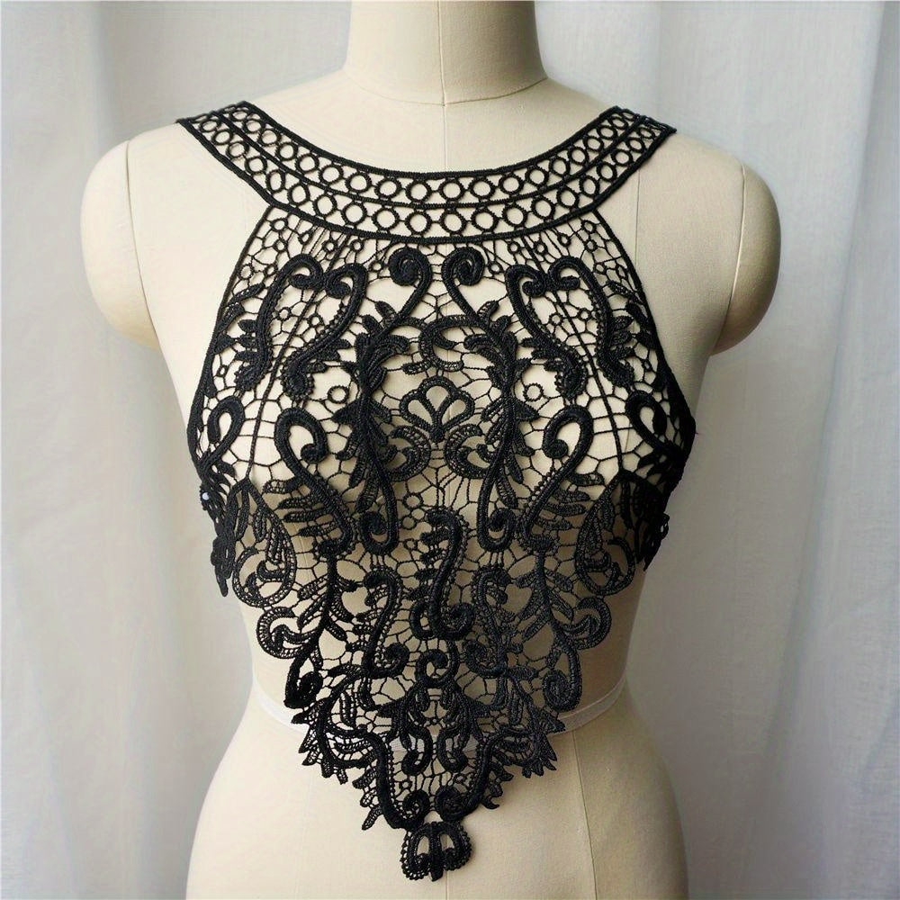 Floral Fabric Collar Embroidered Wedding Gown Appliques Bohemian Style Sew Patch