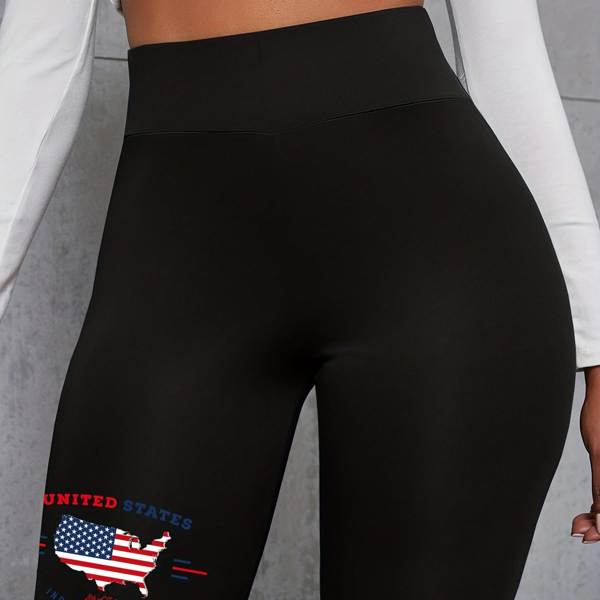 Women's Plus Flag Map High Rise Shorts