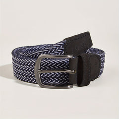 Men's Casual Woven Leather Belt - Elastic Canvas Youth Belt